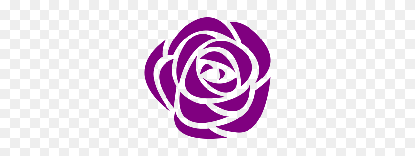 256x256 Значок Фиолетовая Роза - Фиолетовая Роза Png