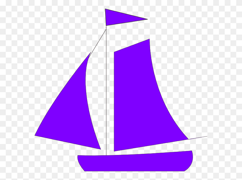 600x565 Purple Sail Boat Clip Art - Sailboat Clipart