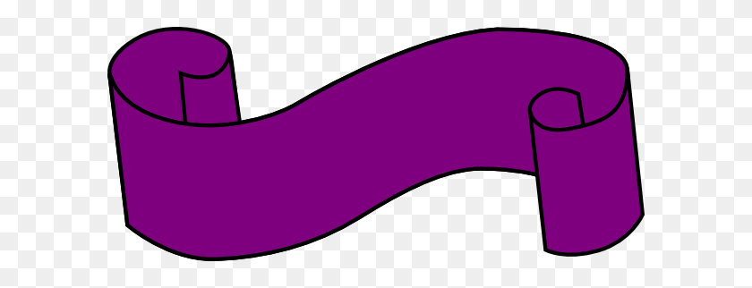 600x262 Purple Scroll Clip Art - Purple Scroll Clipart