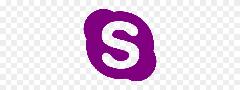 256x256 Фиолетовый Значок Skype - Логотип Skype Png