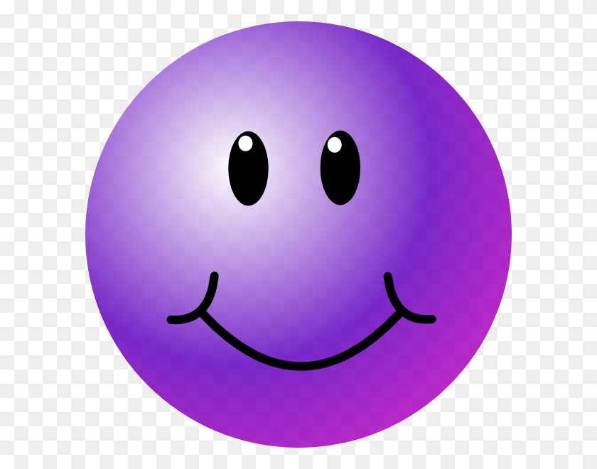 600x600 Imágenes Prediseñadas De Cara Sonriente Púrpura - Smiley Clipart