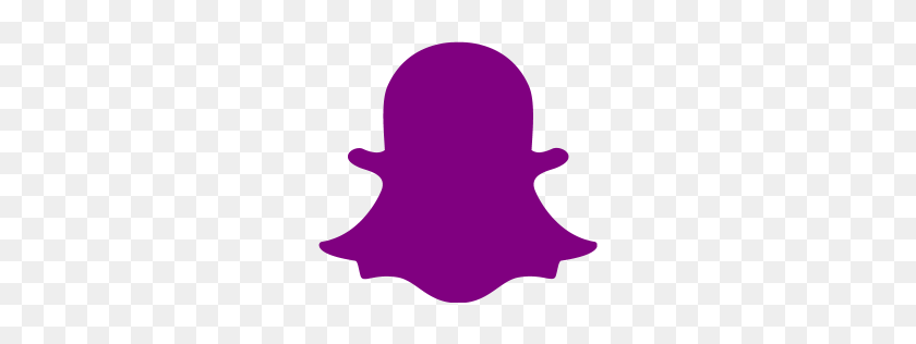 256x256 Icono De Snapchat Púrpura - Icono De Snapchat Png