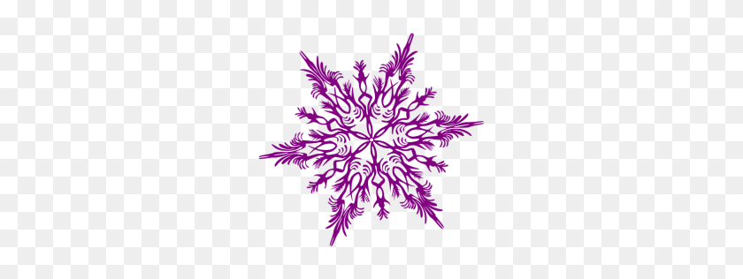 256x256 Icono De Copo De Nieve Púrpura - Copo De Nieve Png Transparente