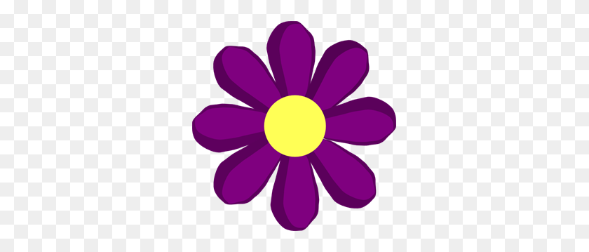 291x299 Purple Spring Flower Png, Clip Art For Web - Spring Owl Clipart