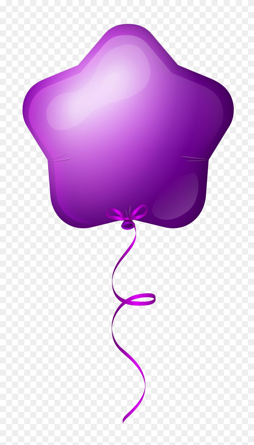 1560x2819 Purple Star Balloon Png Clipart - Purple Star PNG