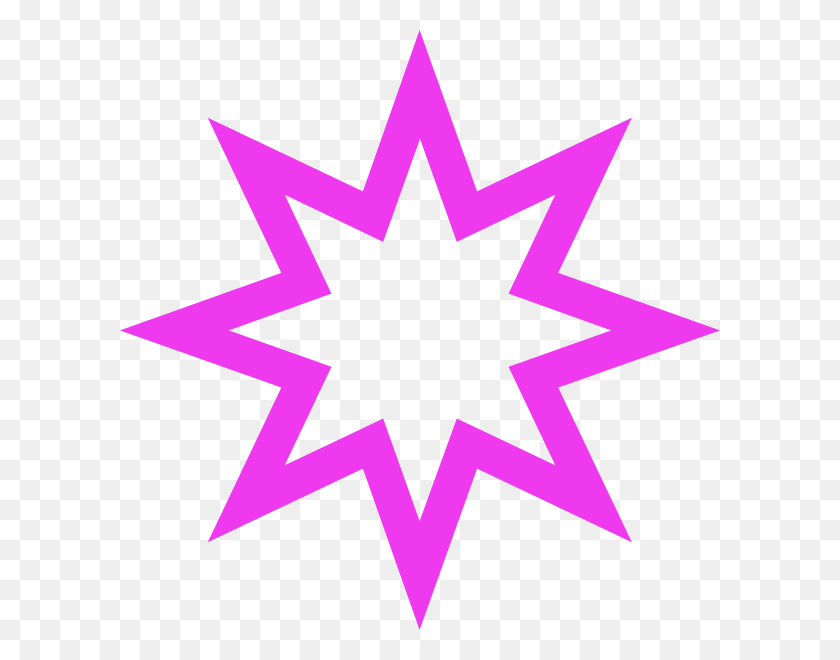 600x600 Фиолетовая Звезда Клипарт - Звездный Узор Png