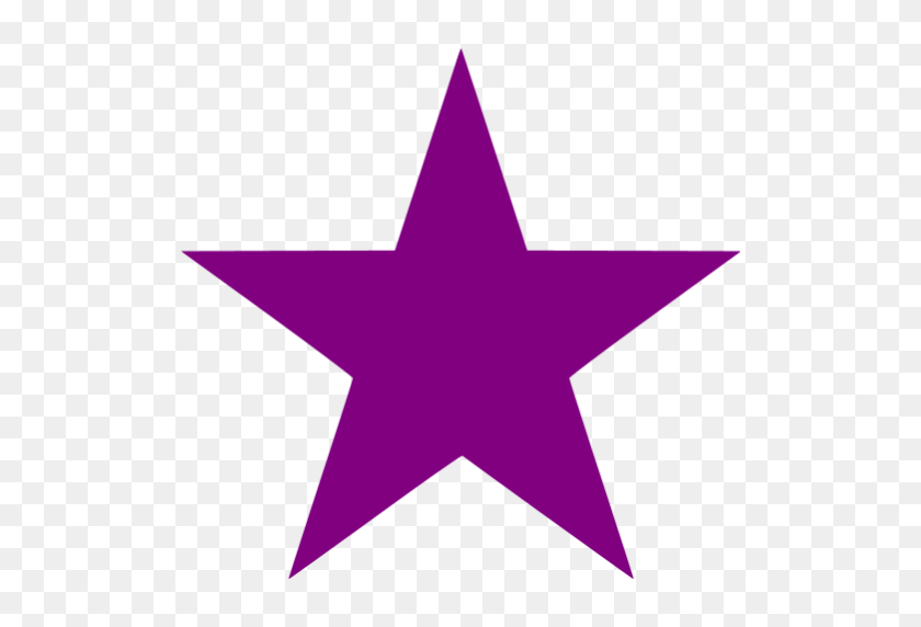 512x512 Значок Фиолетовая Звезда - Фиолетовая Звезда Png