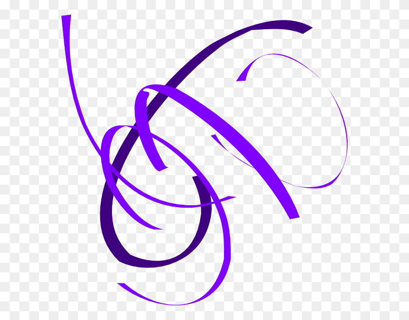 588x598 Purple Swirls Clip Art - Free Clipart Flourishes And Swirls