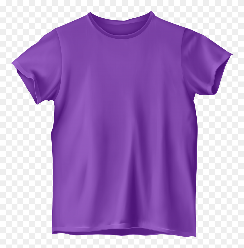 5902x6000 Purple T Shirt Png Clip Art - Sleeve Clipart