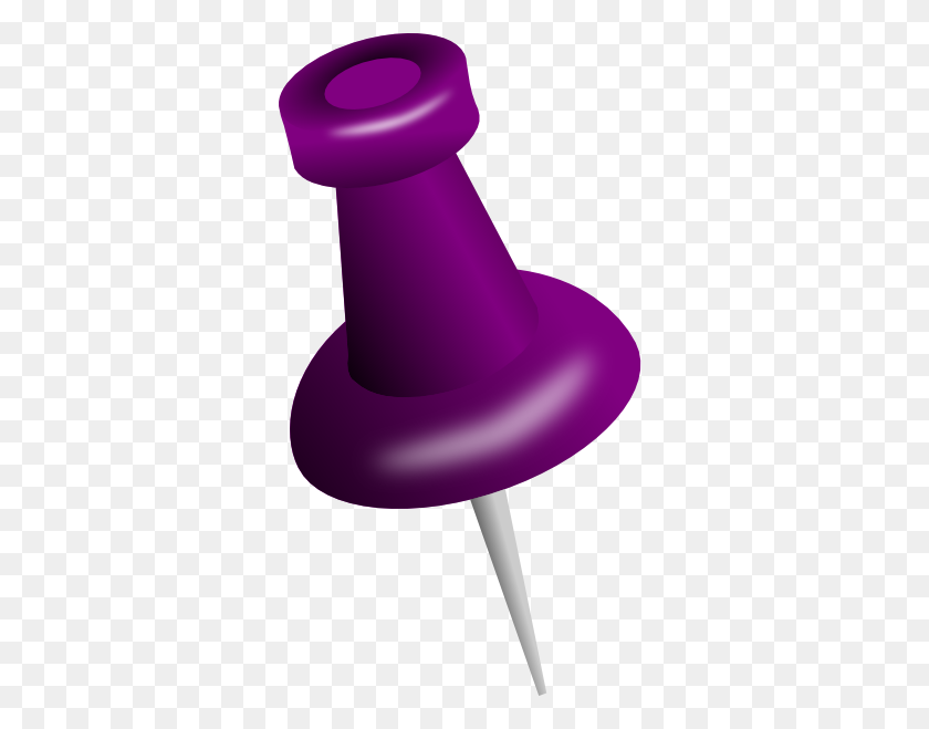 336x599 Purple Tack Clip Art - Tack Clipart