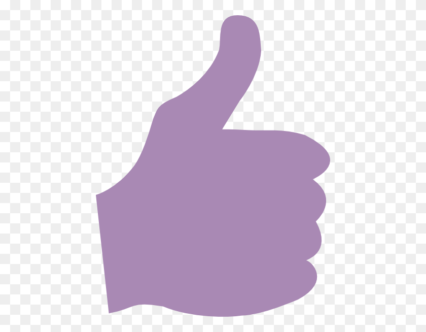 462x594 Фиолетовый Палец Вверх Клипарт - Палец Вверх Изображения Клипарт