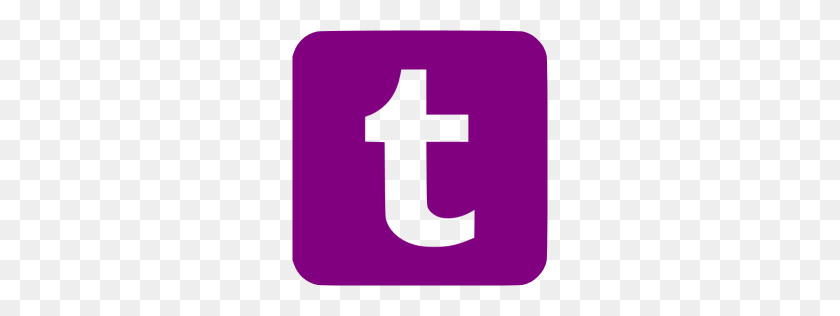 256x256 Purple Tumblr Icon - Tumblr Logo PNG
