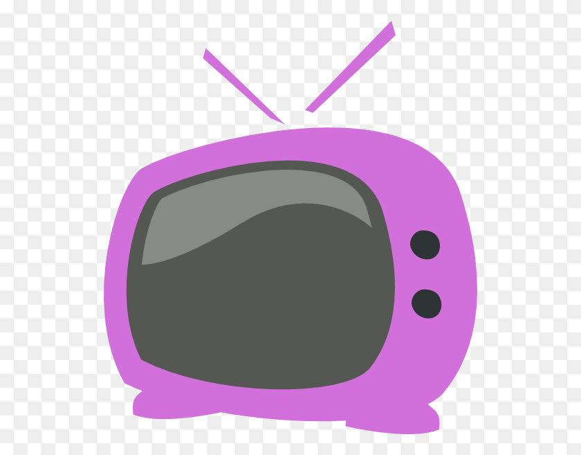540x597 Púrpura Tv Cliparts Descargar - Tv Clipart Transparente