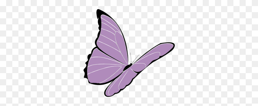 298x288 Purple Violet Cliparts - Butterfly Body Clipart