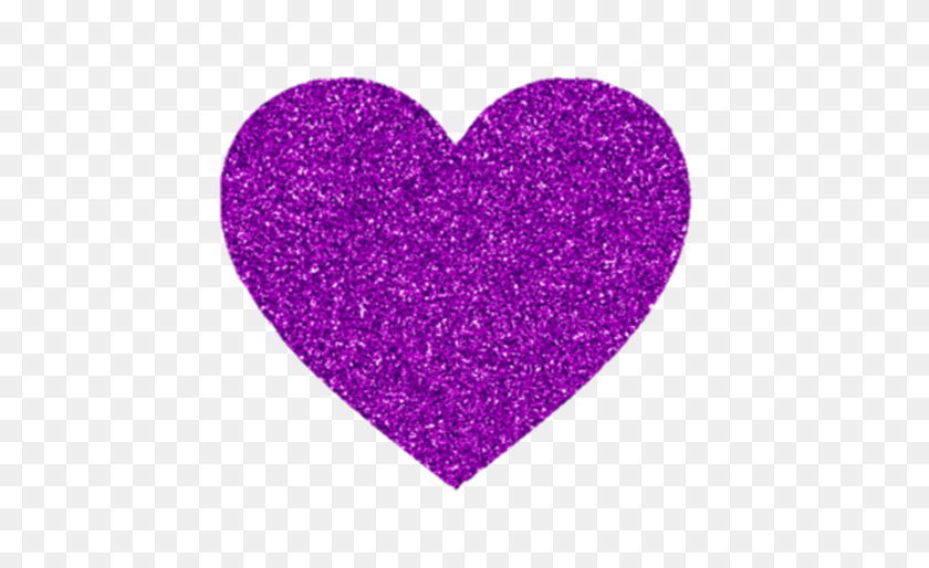 454x454 Purple Violet Heart Love Glitter - Glitter PNG
