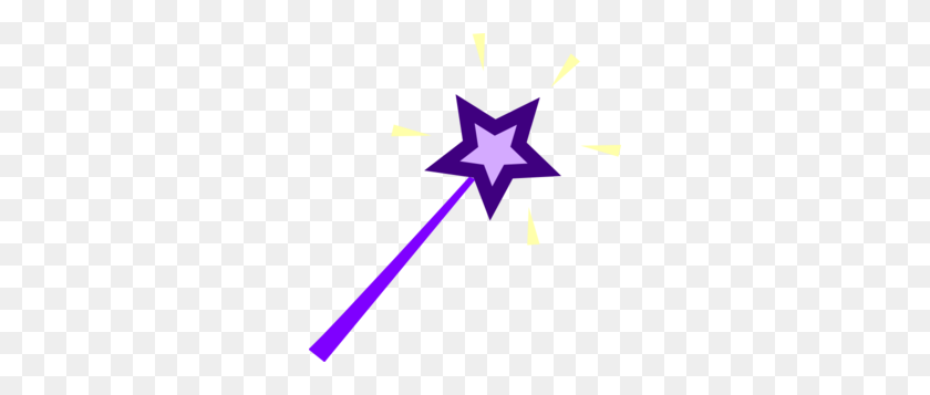 282x297 Purple Wand Clip Art - Purple Star Clipart