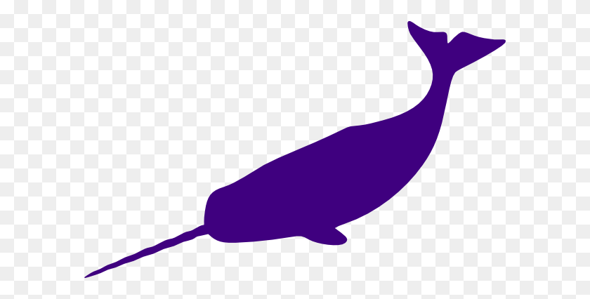 600x366 Purple Whale Clip Art - Narwhal Clipart