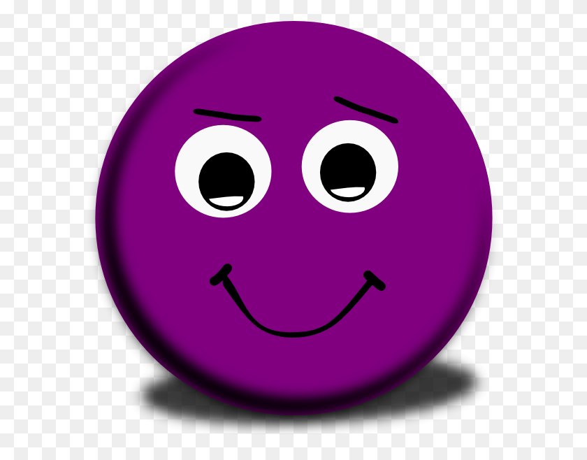 594x598 Purple Winking Smiley Face Clip Art Smiley Emoticon Clip - Wink Clipart