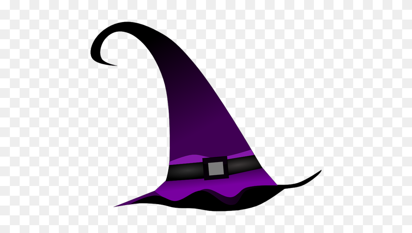500x416 Фиолетовая Шляпа Ведьмы Векторный Клипарт - Колдовство Клипарт