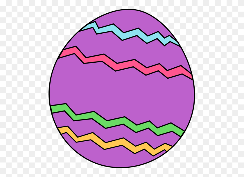 505x550 Purple Zig Zag Easter Egg To Try In Easter - Happy Friday Clipart