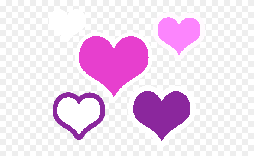 516x455 Purpleheartsforlisa Corazón Púrpura Lindo Png Pegatinas - Corazón Púrpura Png