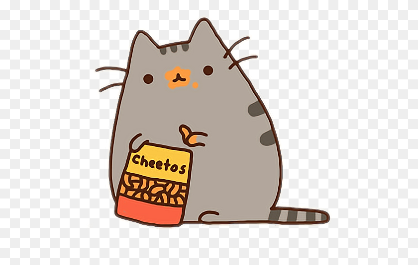 492x474 Pusheen Fastfood - Cheetos Clipart