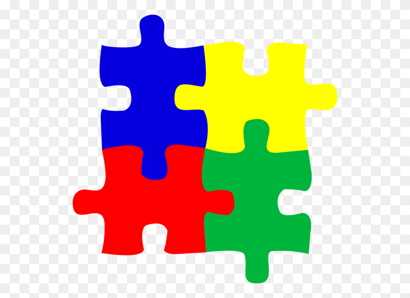 542x550 Puzzle Clip Art Free - Down Syndrome Clipart