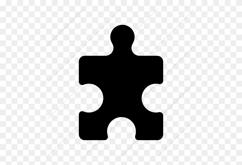512x512 Фонд Puzzle Clipart - Черно-Белые Пазлы