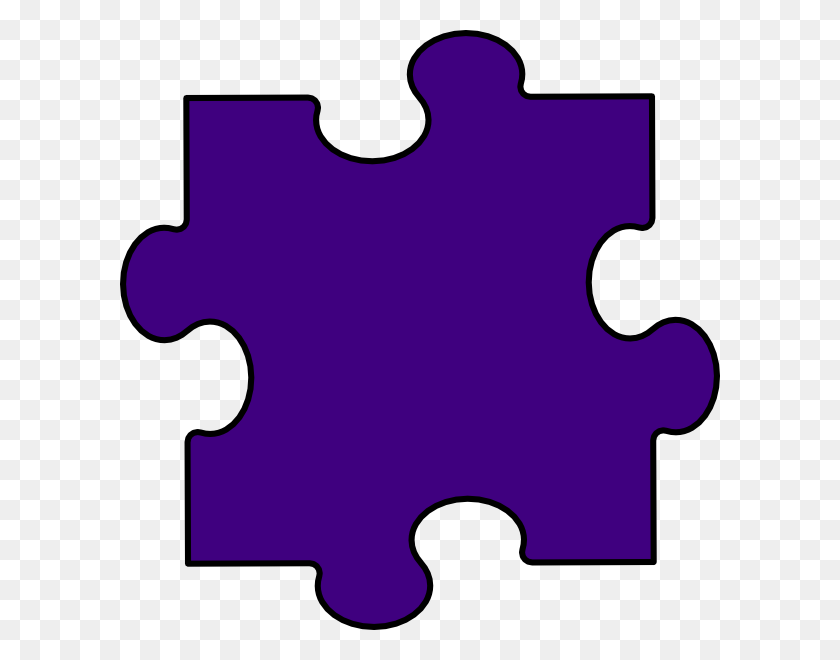 600x600 Puzzle Clipart Purple - Autism Puzzle Piece Clipart