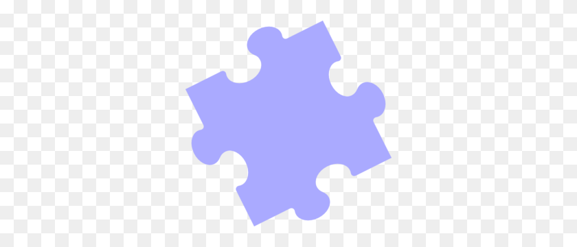 300x300 Puzzle Clipart Single - Autism Puzzle Clipart