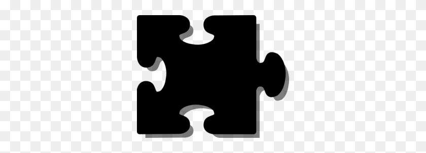 300x243 Puzzle Piece Black Clip Art - Puzzle Clipart Black And White