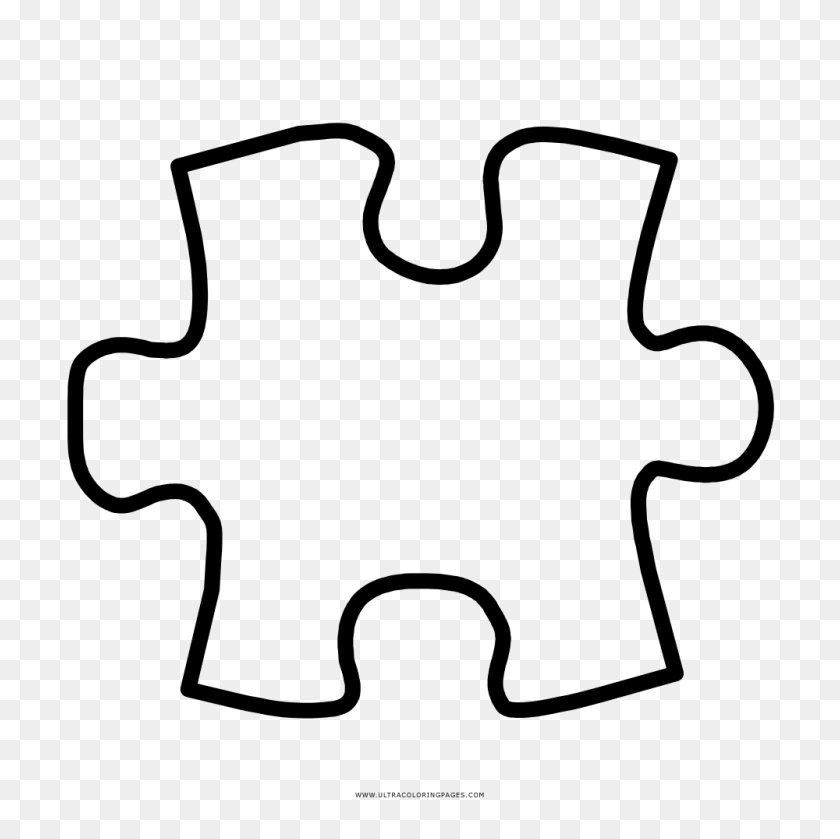 1000x1000 Puzzle Piece Coloring Page - Free Clipart Puzzle Pieces