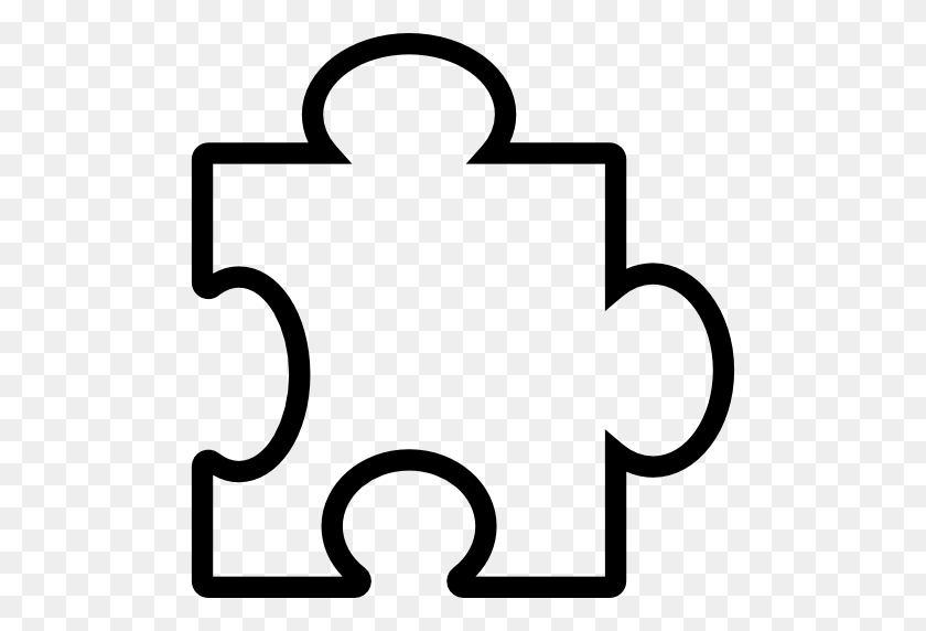 512x512 Puzzle Piece Shapes - Puzzle Clipart Black And White