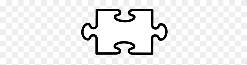 300x164 Puzzle Piece Test Png, Clip Art For Web - Test Tube Clipart Black And White