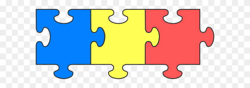 600x236 Puzzle Piece Top Clipart - Puzzle Piece Clipart