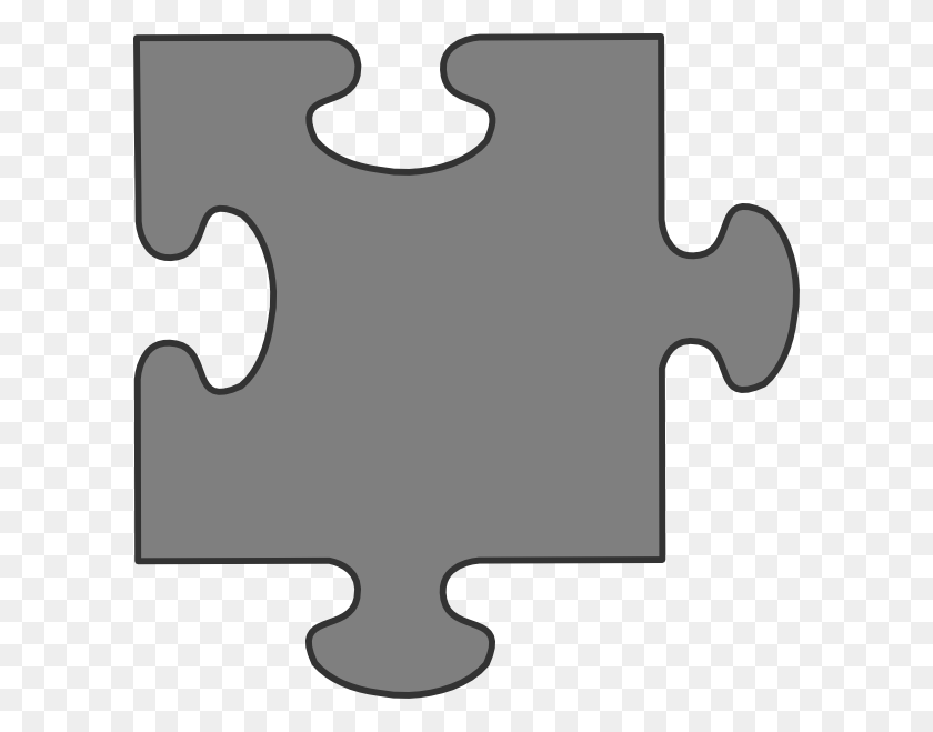 600x599 Puzzle Piece Vector Image Group - Clipart Barn Black And White