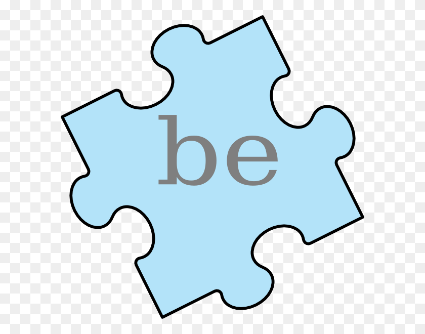 600x600 Puzzle Piece Word Be Clip Art - Word To PNG