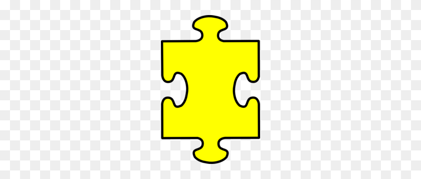 198x297 Puzzle Piece Yellow Clip Art - Puzzle Piece Clipart