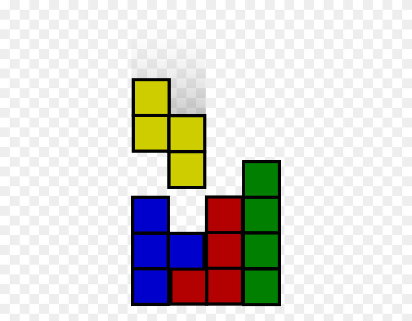 306x595 Puzzle Pieces Clip Art - Tetris Clipart