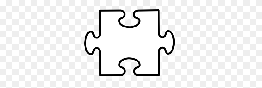 299x222 Puzzle Pieces Connected Clip Art - Puzzle Pieces Clipart Black And White