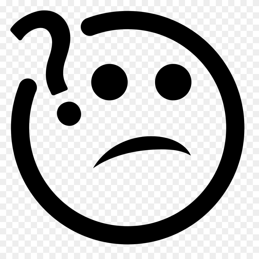 Puzzled Icon - Question Emoji PNG