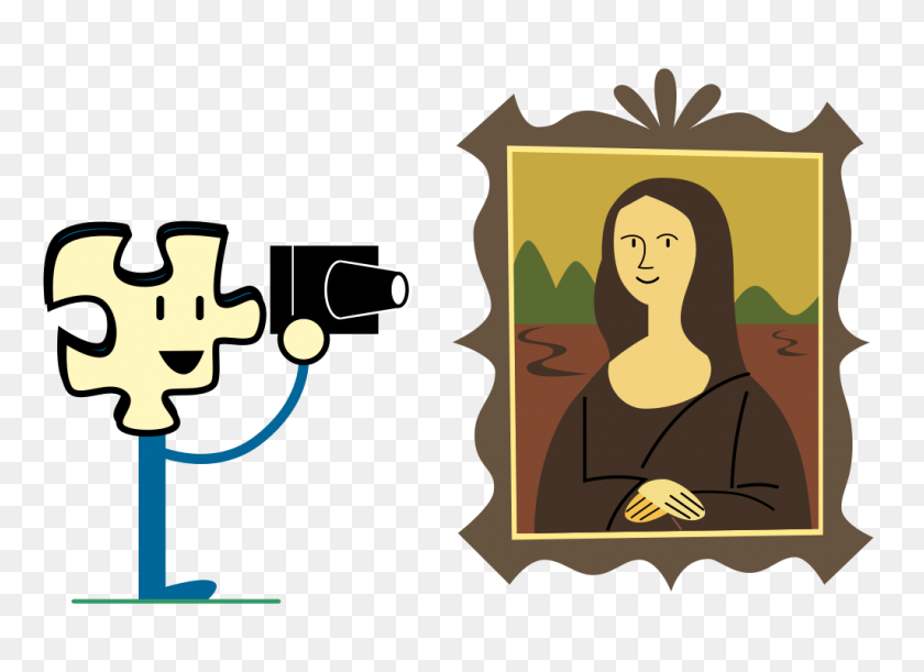 1024x724 Puzzly Taking A Photo Of The Mona Lisa - Mona Lisa Clipart
