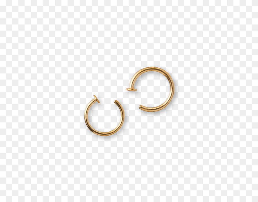 600x600 Pvd Gold Steel Open Nose Ring - Nose Ring PNG