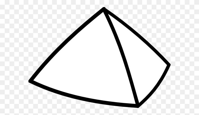 600x427 Pyramid Clipart Black And White - White Triangle PNG