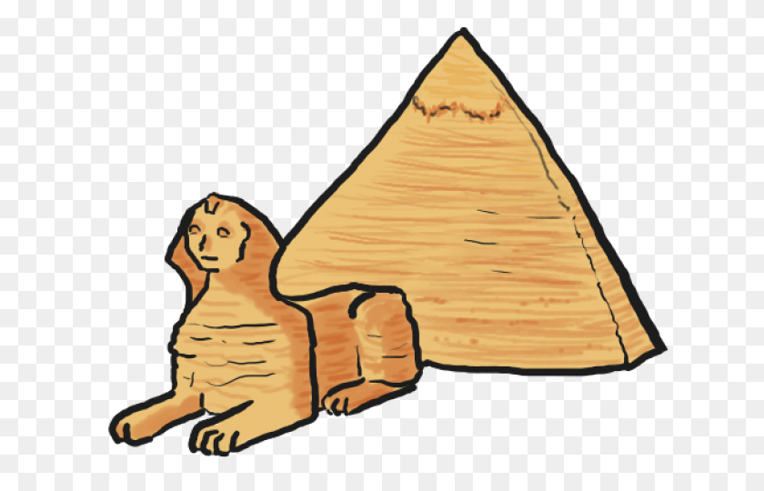 640x480 Пирамида Clipart Сфинкс - Археолог Clipart