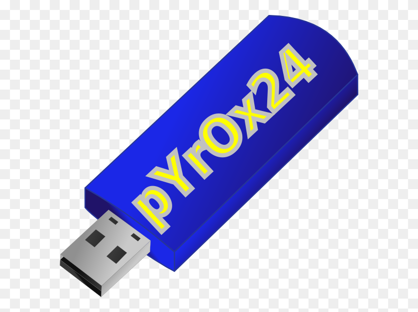 600x567 Pyrox Usb Clip Art - Flash Drive Clipart