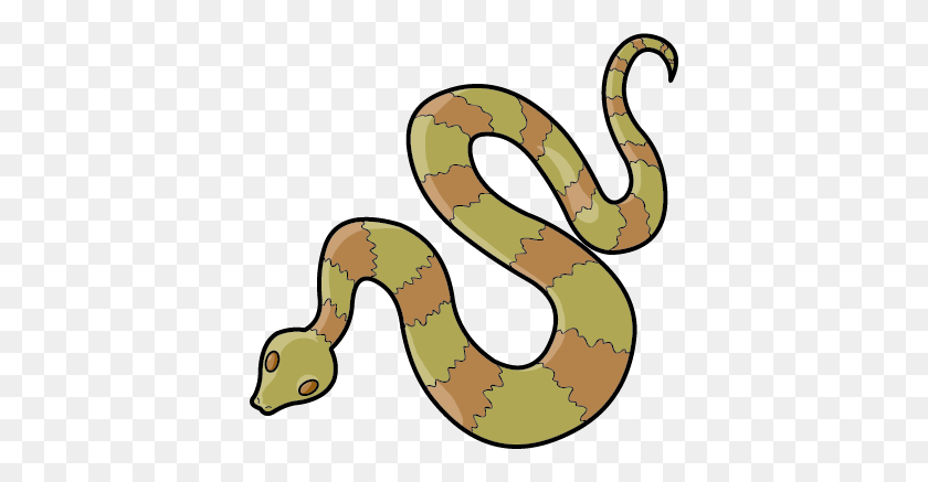 390x377 Python Clipart Viper Snake - Snake Clipart PNG