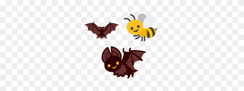 328x256 Q Lum On Twitter Hey Google, I Fixed Your Bat Emoji - Bee Emoji PNG