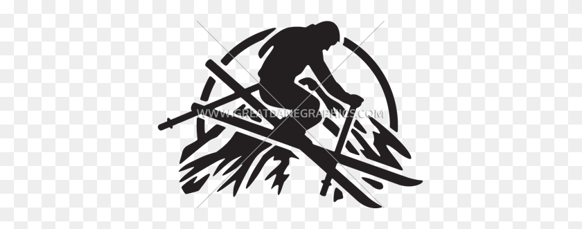 385x271 Qe Skier In The Mountains, Wallpapers Png - Mountain Silhouette PNG