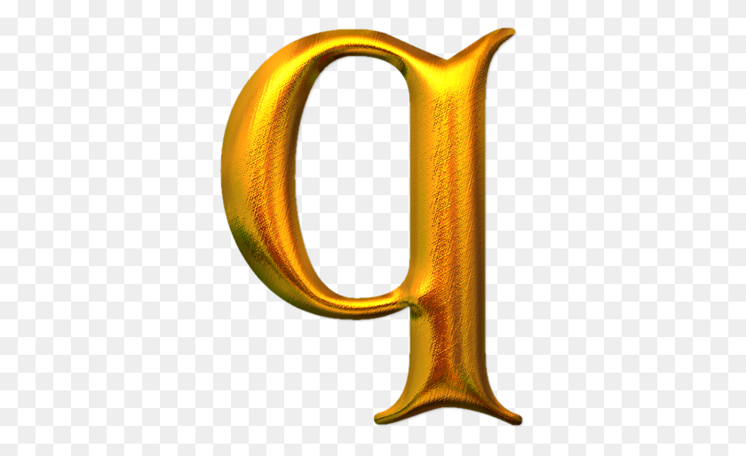 346x454 Qlc Цифры Алфавита, Золотые Буквы - Золотые Буквы Png